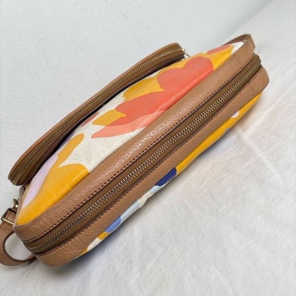 Fossil Preston Crossbody Bag Abstract Floral Crossbody Canvas Bag - Picture 4 of 16